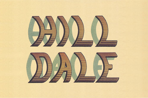 Over hill, over dale: curved type.