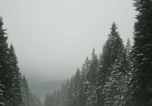 Highway 26 from Madras to Portland, traveling over Mt. Hood.