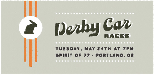 After entering the derby, it was quickly decided that my rabbit would be the driver. After all, the pinewood derby car was bit small for me. So we set about making the fastest racing machine we could, and no expense was spared: custom rims, jaunty racing scarf, glossy enamel paint job...