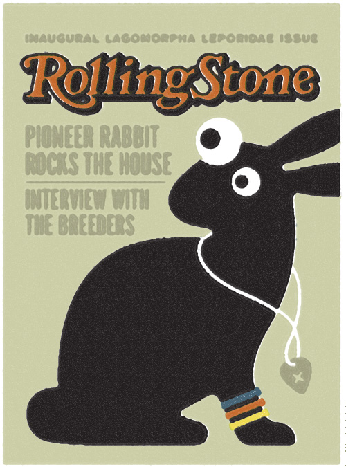 Maybe one day my pioneer rabbit will grace the cover of Rolling Stone Magazine for his wild shenanigans rocking out at Roskilde Festival or touring with the Breeders. Take that, Lady Gaga, David Bowie, Mick Jagger and Britney Spears!