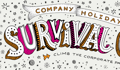 xplane-game-type-zoom Patterned and circus-inspired hand drawn 3D typography with textures.