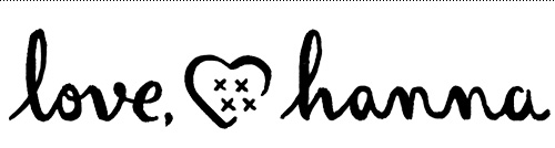 Logo for Hanna Andersson's new women's line "love, hanna".
