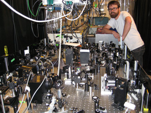 Mark Creelman in his natural habitat...surrounded by laser equipment.