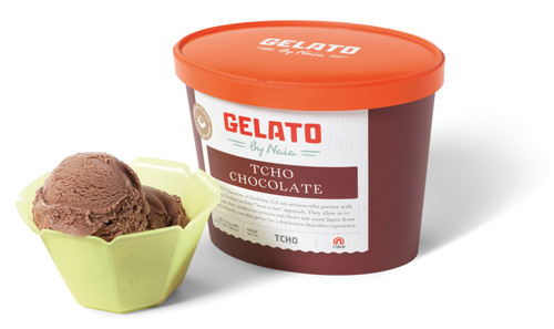 Chocolate gelato made with TCHO Chocolate.