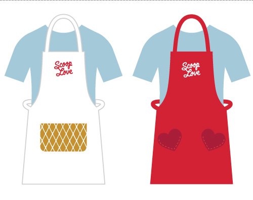 His and hers aprons.