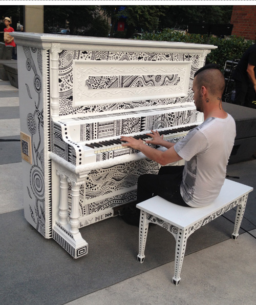 One of the pianists taking Scarlatti for a spin after the formal concert.