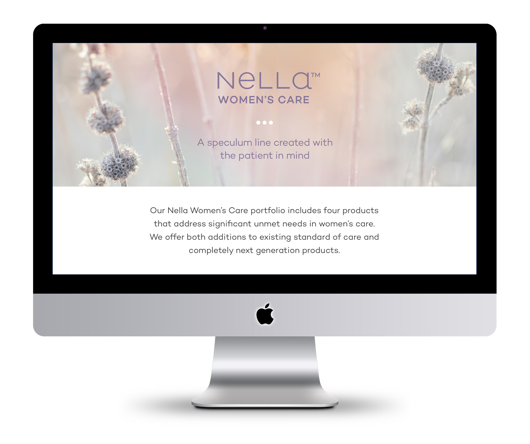 Product page for Nella, Ceek's first product for women's healthcare.