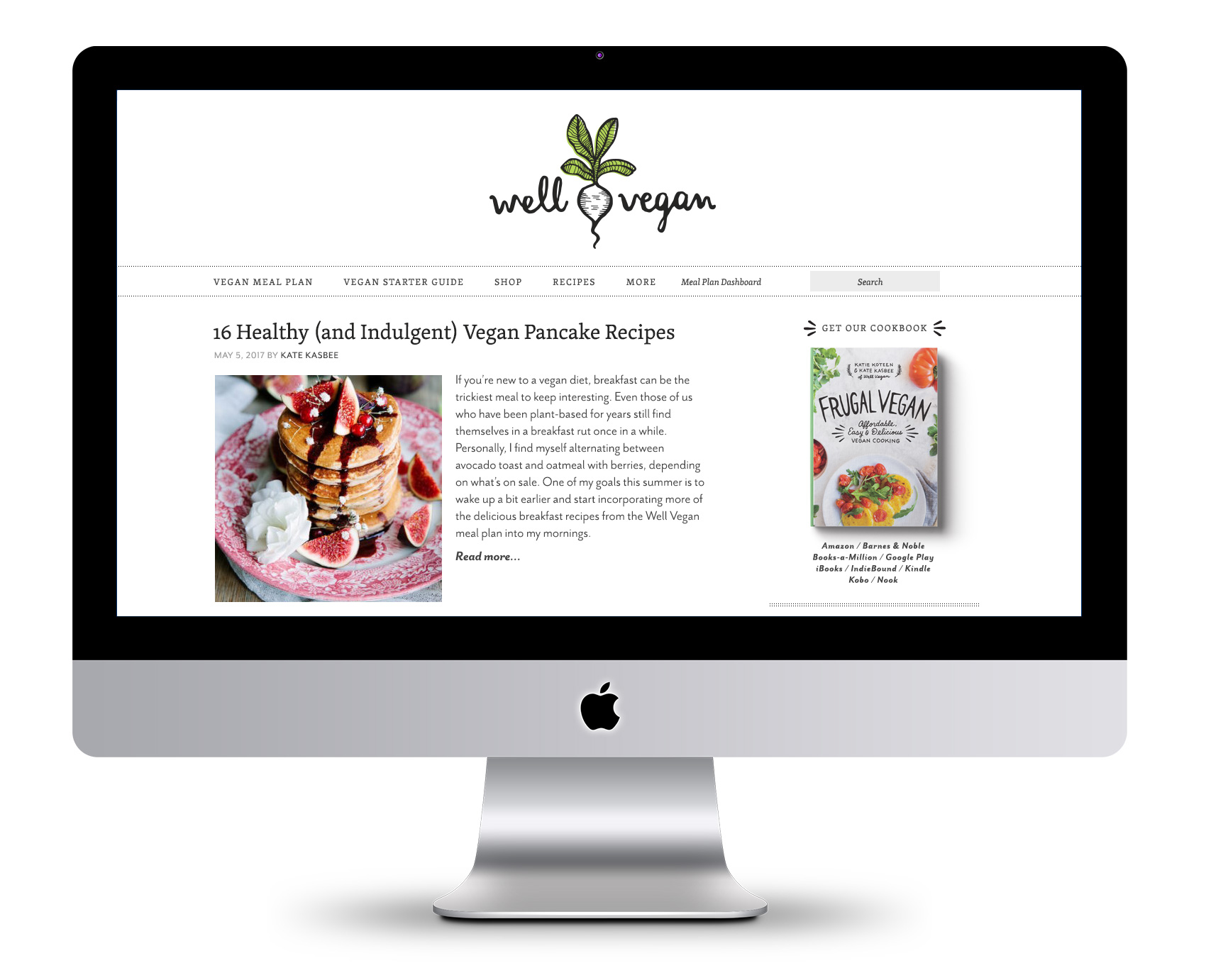 Well Vegan blog post design