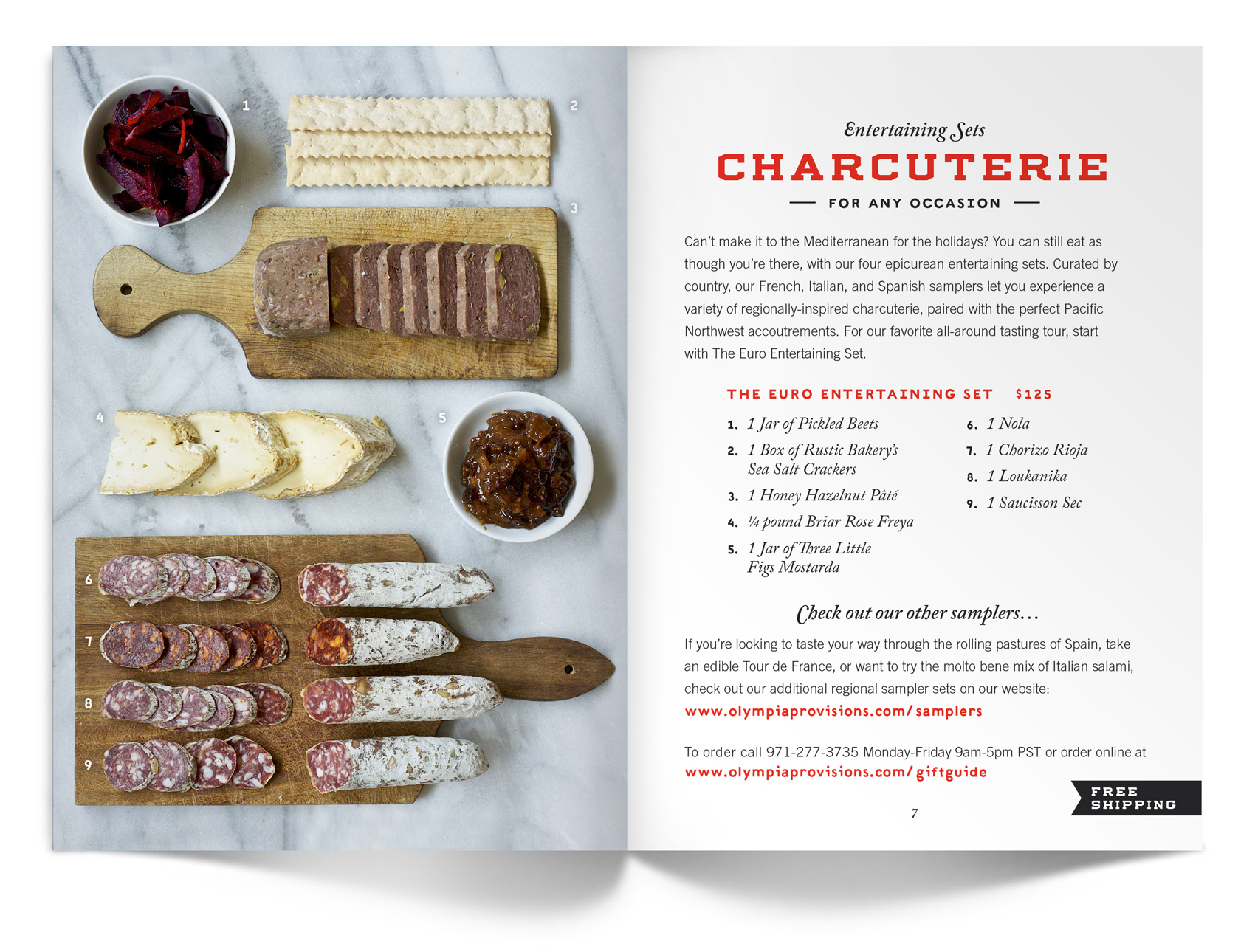 Charcuterie gift sets from Olympia Provisions from their 2017 holiday catalog.