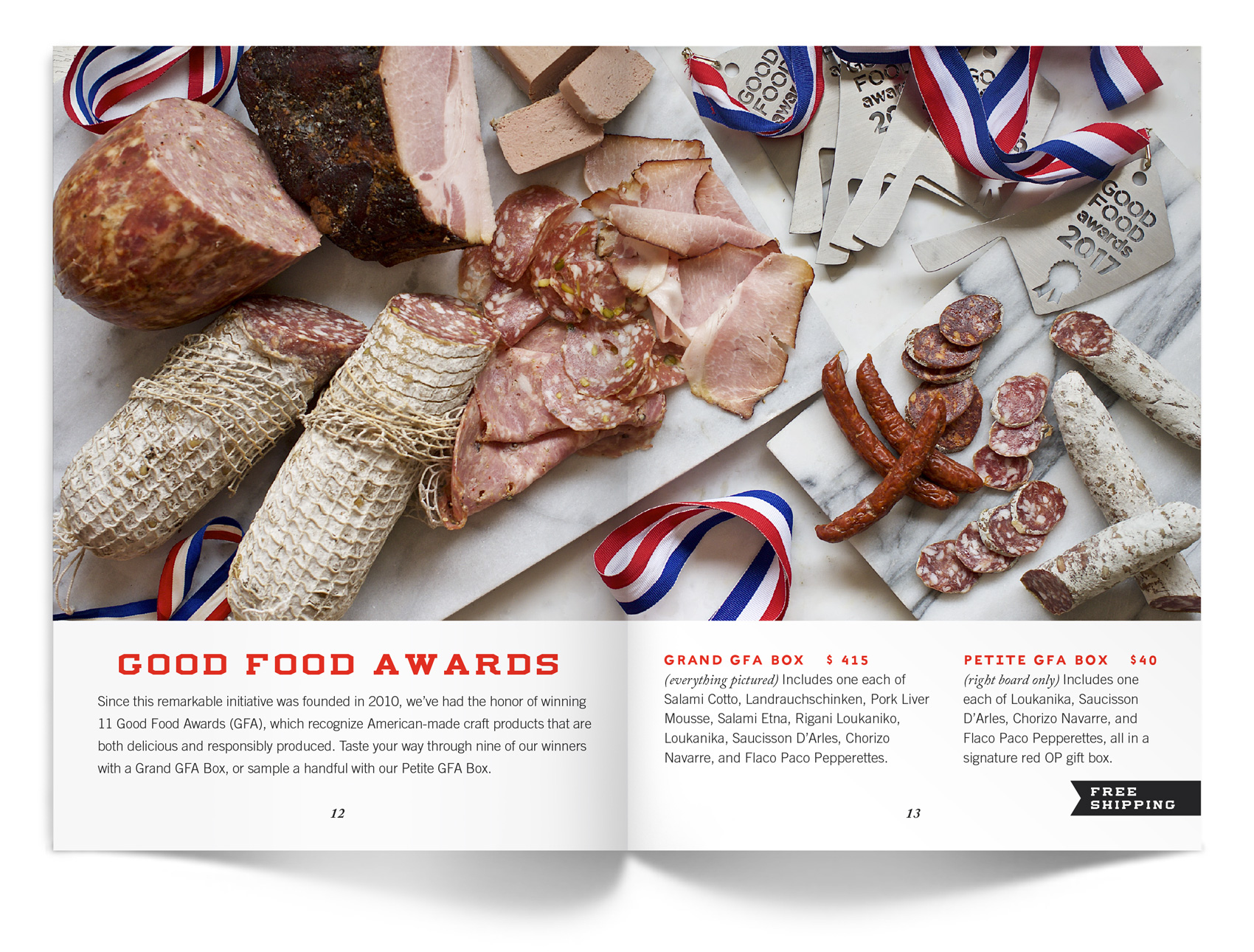 Olympia Provisions spread of Good Food Award winning charcuterie.