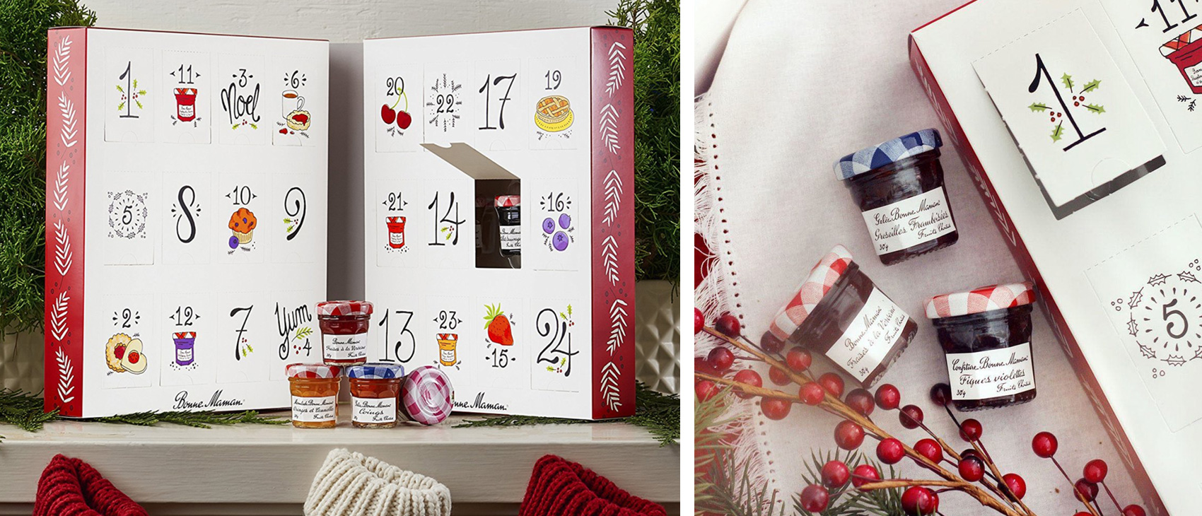 The Bonne Maman advent calendar is so festive you want to put it on your mantle!