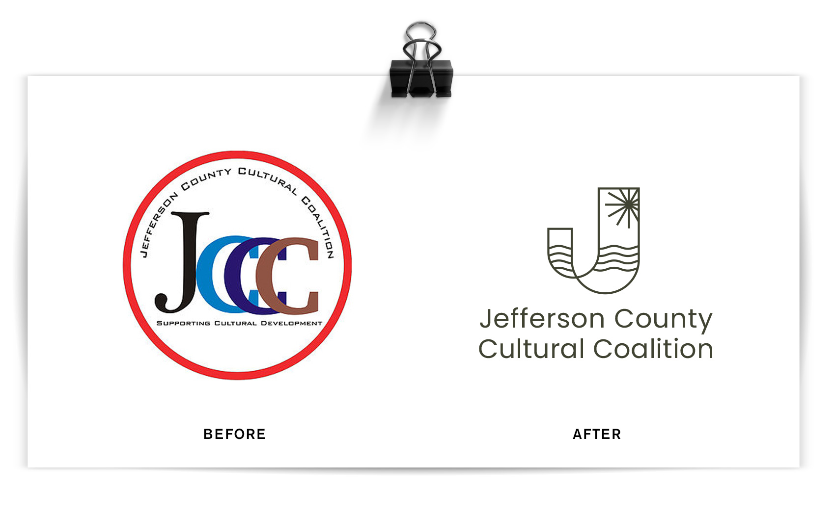 Logo redesign for Jefferson County Cultural Coalition.